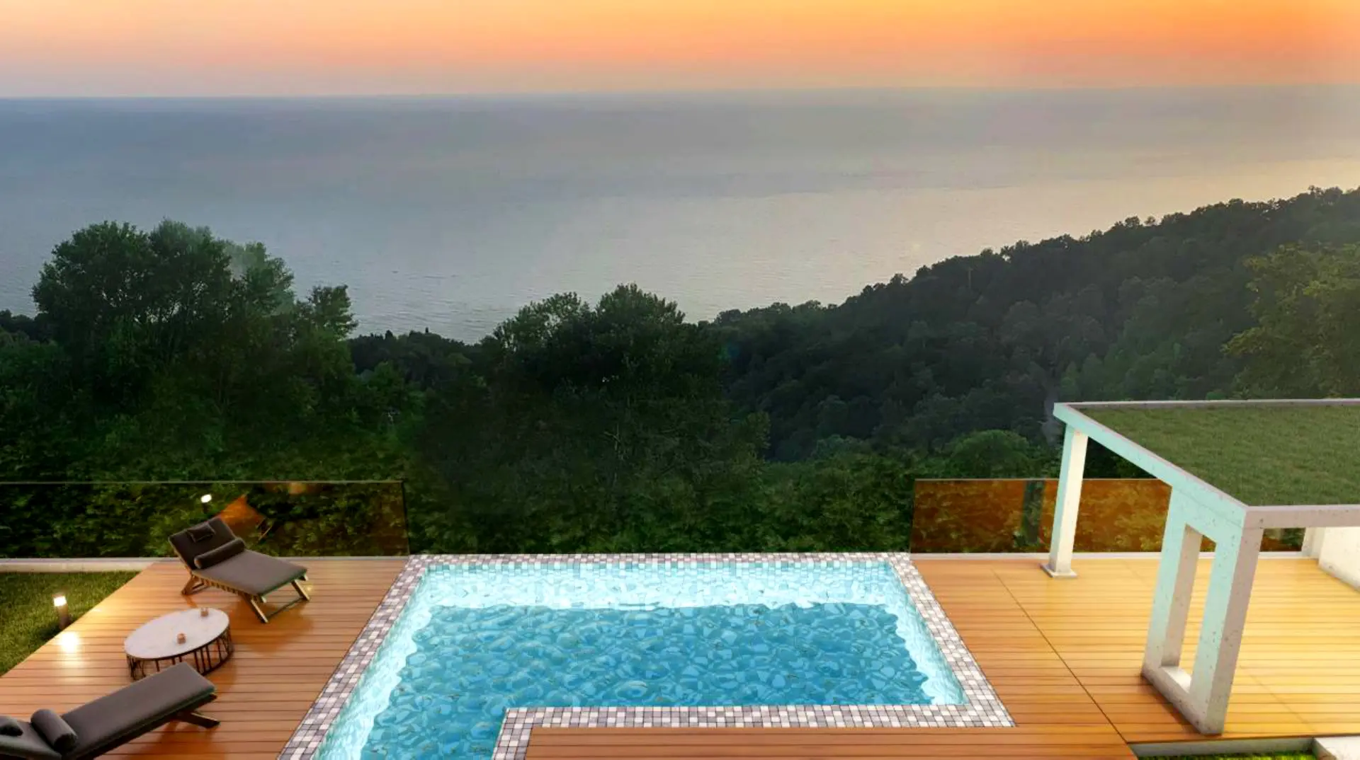 Коттедж с прямым видом на море