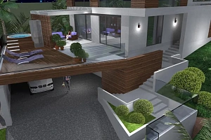 не достроенный дом с видом на море