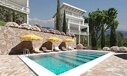 Новый коттеджный поселок с видом на море.