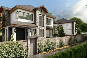 Коттеджный поселок в обилии зелени