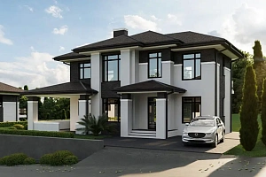 Коттеджи в стиле "Райта".